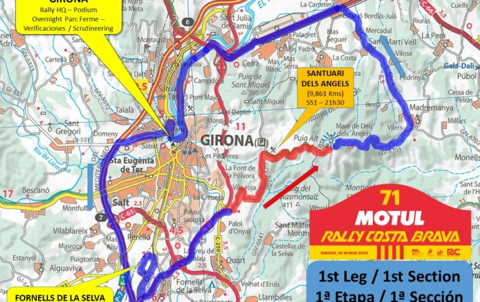 Le parcours du 71 Rally Motul Costa Brava est dévoilé